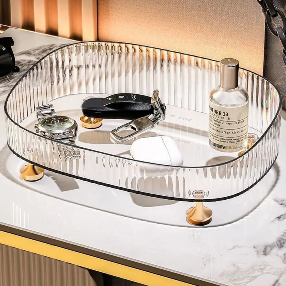 Large Capacity Makeup Perfume Organizer Anti-Slip Gold Stand
