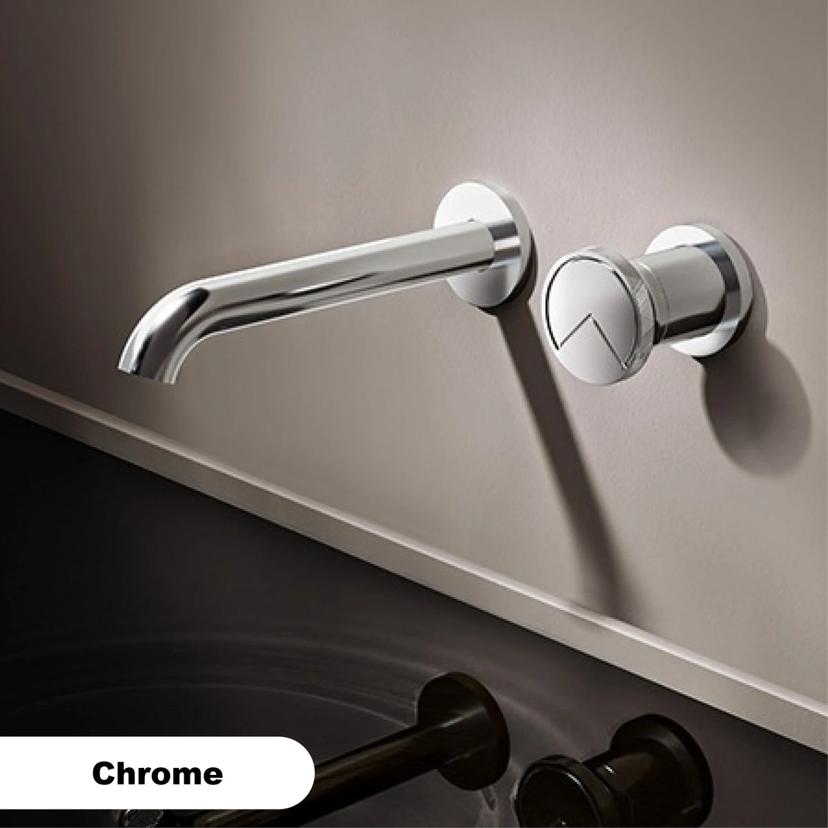 Luxury Brushed Gold In-Wall Brass Bathroom Basin Faucet