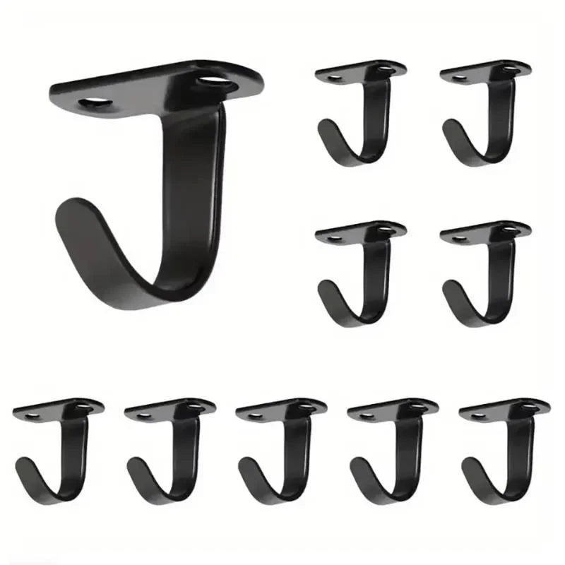 5pcs Stainless Steel Screw Mounted Ceiling Hooks Under-Shelf