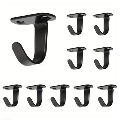 5pcs Stainless Steel Screw Mounted Ceiling Hooks Under-Shelf
