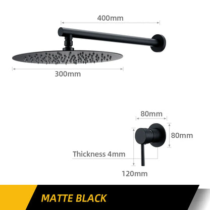 Bathroom Faucet Gunmetal Shower Faucet Wall Mounted 8/10/12