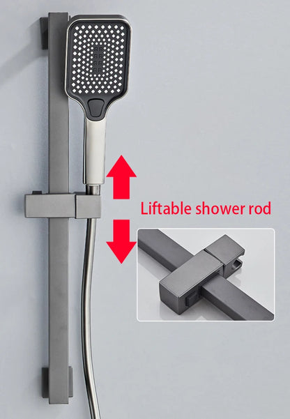 Modern Shower System Full Grey Way Piano Keys