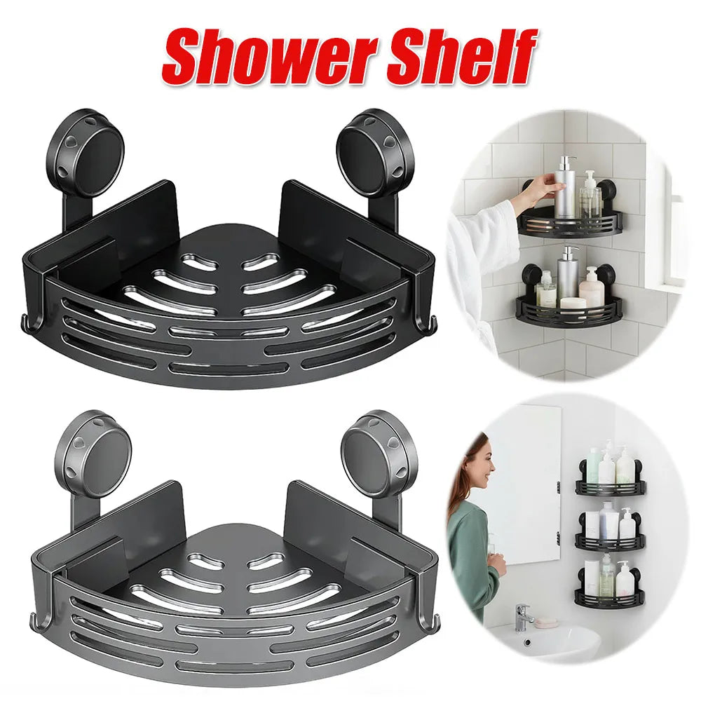 Suction Cup Triangle Corner Shower Caddy Hooks No