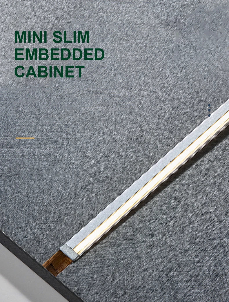 Ultra-Thin Hidden Recessed Cabinet Bar Light 45 Degree
