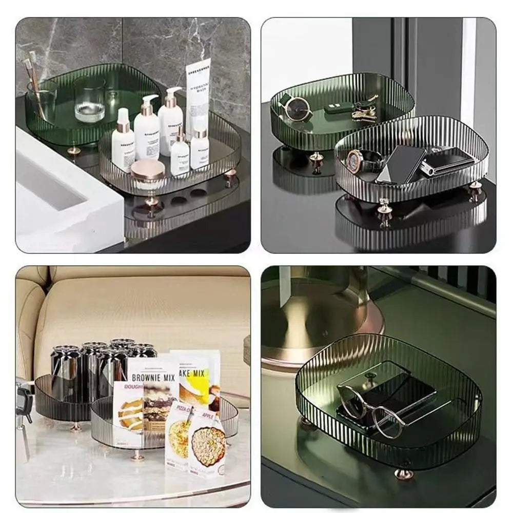 Large Capacity Makeup Perfume Organizer Anti-Slip Gold Stand