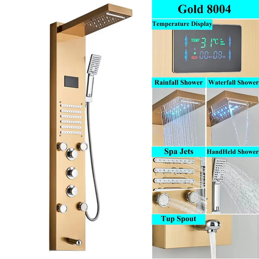 Shower Panel Tower System Rain Waterfall Shower Column