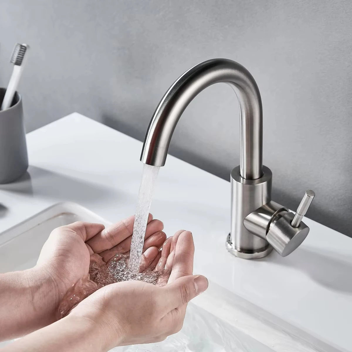 Black Nickel Bathroom Basin Faucet 304 Stainless Steel