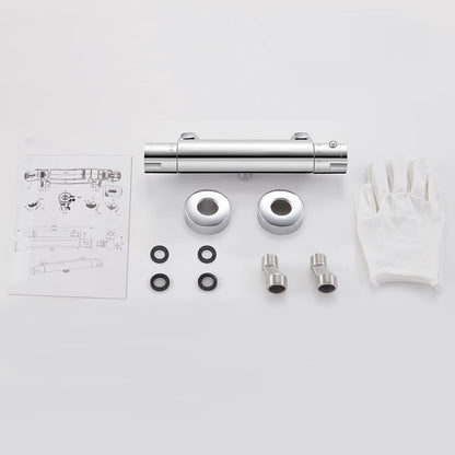 Shower Mixer Tap Thermostat 38 Safety Button Round
