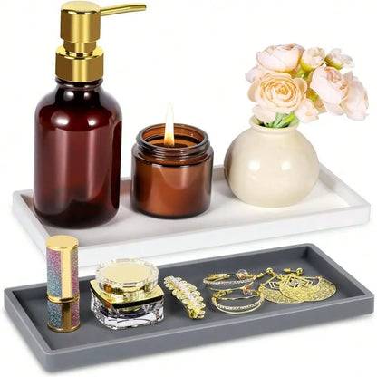 Thickened Bathroom Counter Tray Rectangular Lightweight Silicone