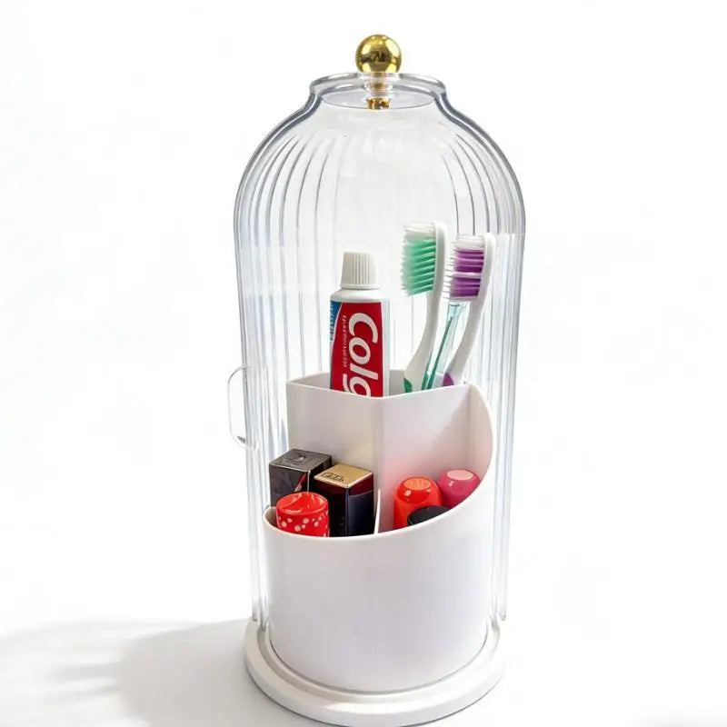 Rotating Dustproof Toothbrush Holder Organizer 360 Swivel