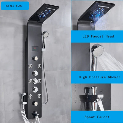 Bathroom Shower Panel Led Rainfall/Waterfall Shower Head