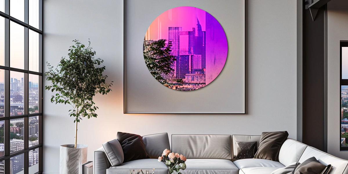 Wall Mirror Colorful Gradients Decor 26 Round Mirror