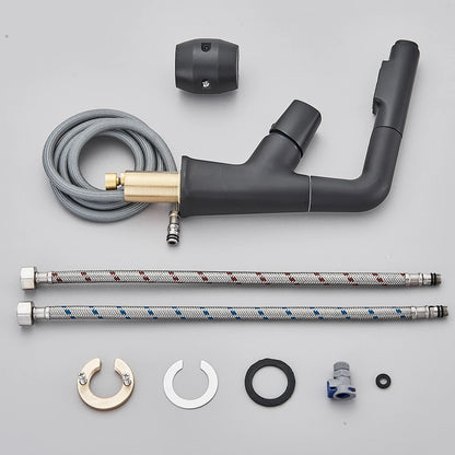 Bathroom Sink Faucet Lift Up Down Stream Sprayer