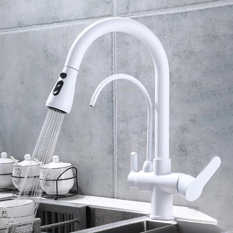 White Cold Filter Sink Faucets Ways Pure Water