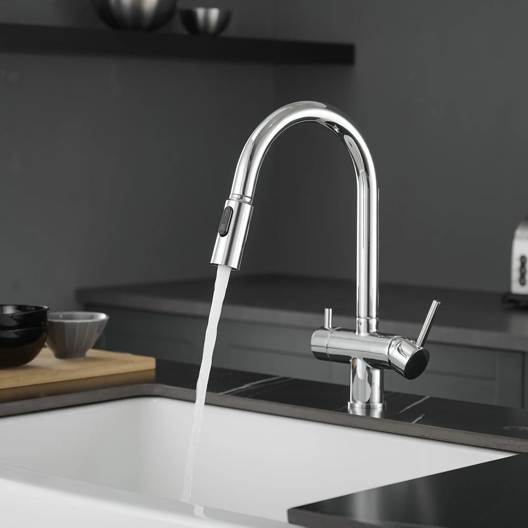 Pure Water Pull Out Filter Sink Faucet Pull