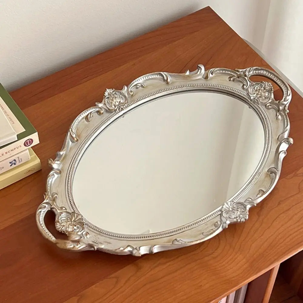 Oval Shape Decorative Wall Mirror Glass Material French