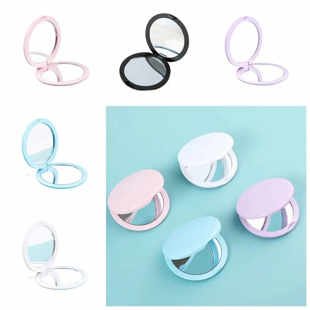 Creative Double Sided Flip Small Round Mirror Cute