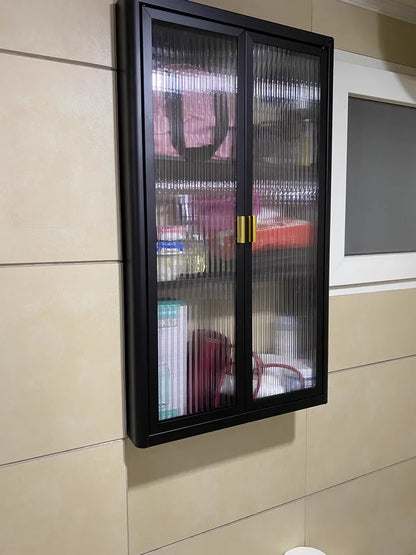 Modern Wall Mounted Bathroom Cabinet White Waterproof Storage