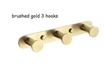 Brushed Gold/White/Matte Black Stainless Steel Hooks Bathroom