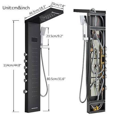 Bathroom Shower Panel Led Rainfall/Waterfall Shower Head