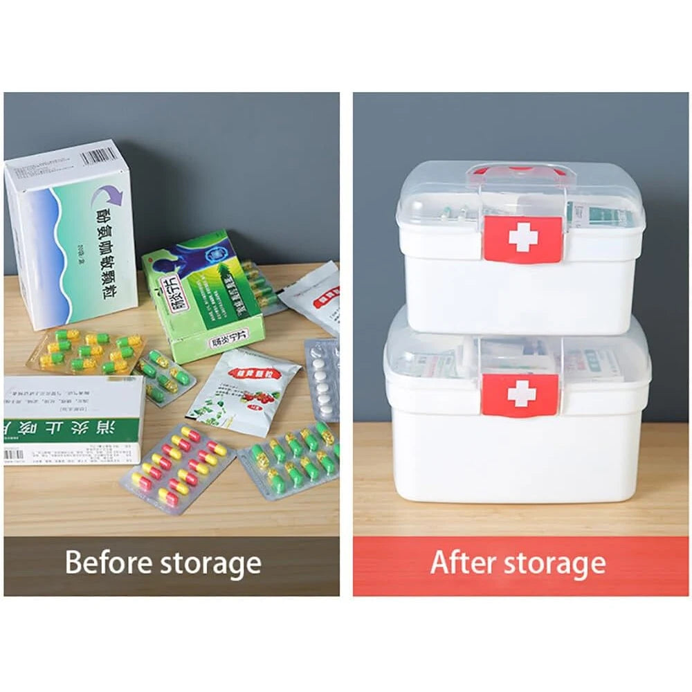 1pcs 2-Tier Medicine Organizer - Medicine Cabinet Handle