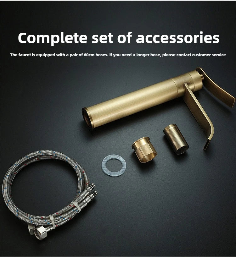 Bathroom Faucets Stainless Steel 304 Brushed Gold Basin