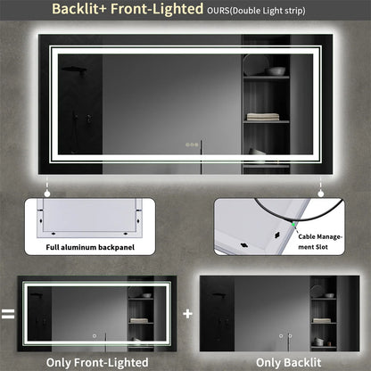Luvodi 180cm Extra Large Wall Mounted Vanity Dressing