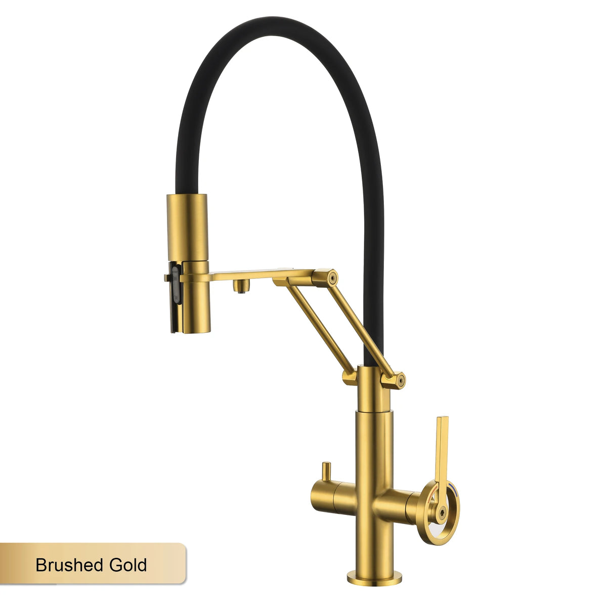 Industrial Brass Brushed Rose Gold Faucet Separated Filter
