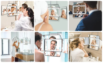 Way Mirror Hair Cutting Led Light 360 Barber