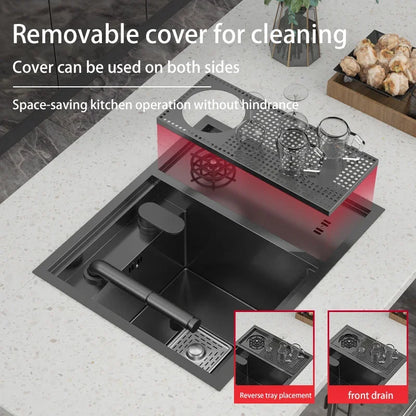 Hidden Cup Washer Nano 304 Stainless Steel Sink