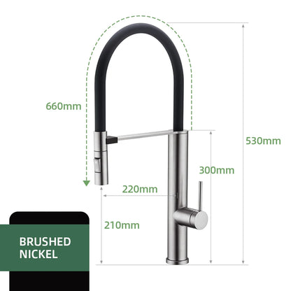 Faucet Gunmetal Flexible Pull Out Water Tap Nozzle