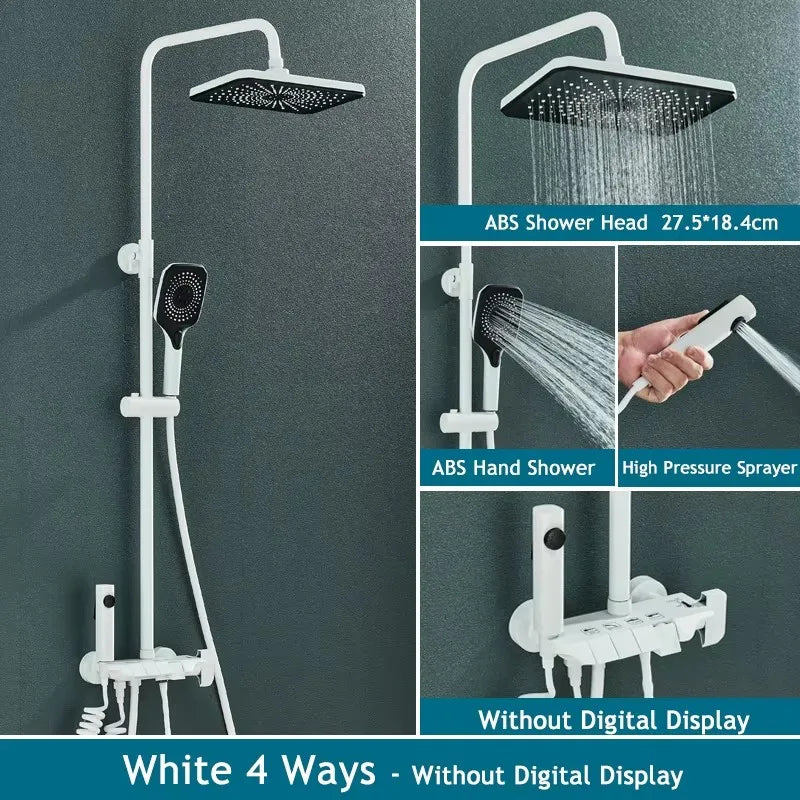 Rainfall Bathroom Shower System Digital Piano Key Shower