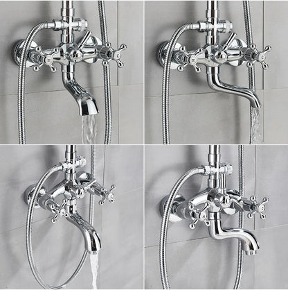 Bathroom Shower Faucet Brass Rainfall Shower Mixer Tap
