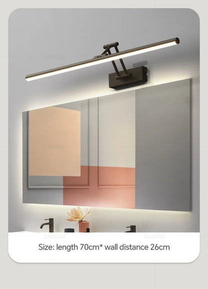 Modern Led Wall Lamp Bathroom Mirror Lamp Retractable