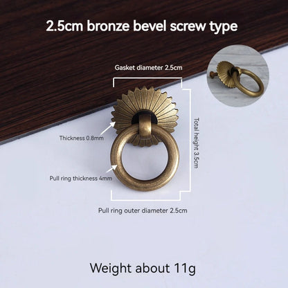 Chinese Medicine Cabinet Circular Ring Tea Can Pull