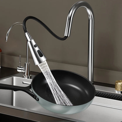 Brushed Nano Sink Waterfall Faucet Large Bowl Cup