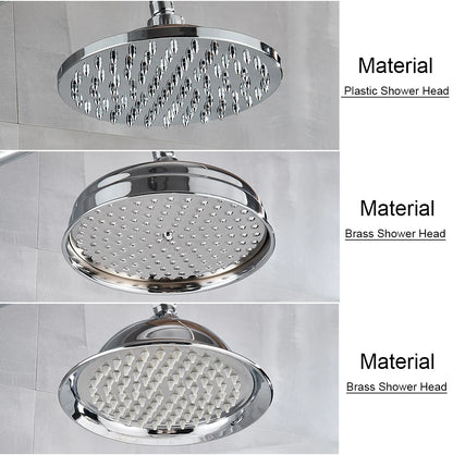 Bathroom Shower Faucet Brass Rainfall Shower Mixer Tap