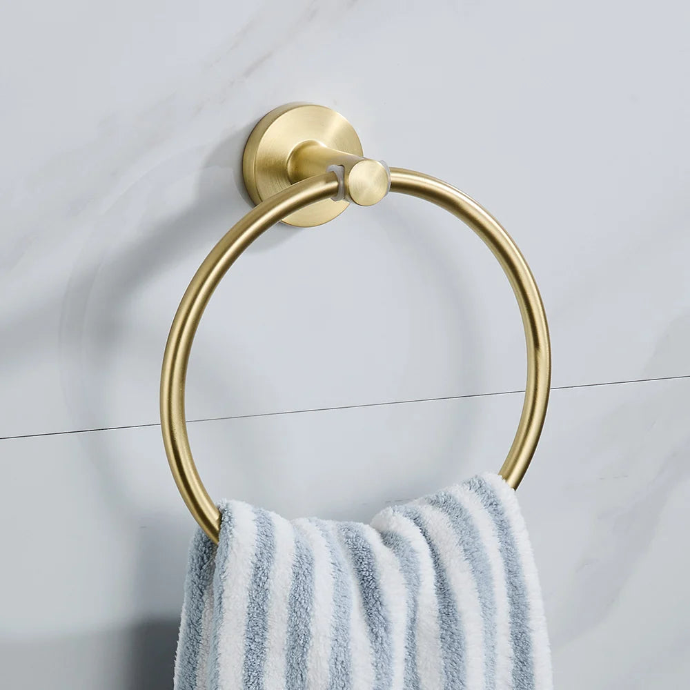 Brushed Gold Wall Mount Shelf Toilet Bath Hardware