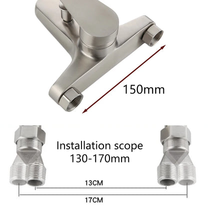 Bathroom Shower Faucet Stainless Steel Mixer Tap Cold