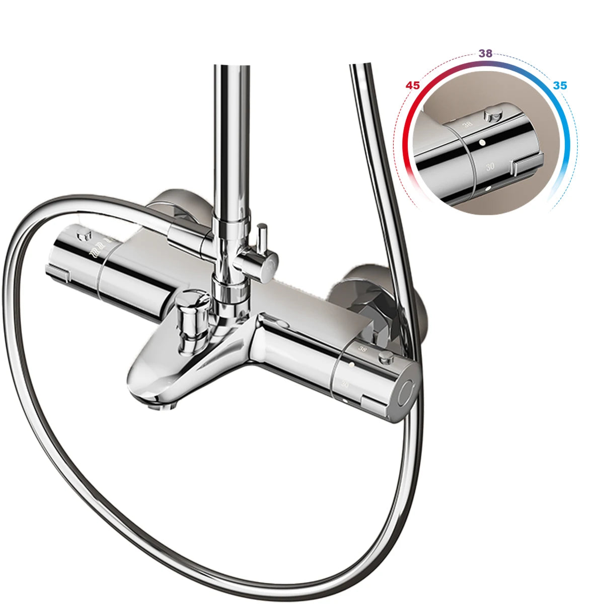 Modes Bathroom Thermostatic Faucet Shower Bathtub Faucet Luxury