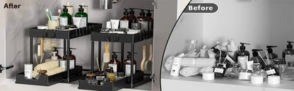 Under Sink Organizers Tier Under Bathroom Cabinet Holder