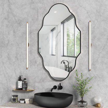 Wall Mirror Decorative Bathroom Mirror Irregular Metal Frame