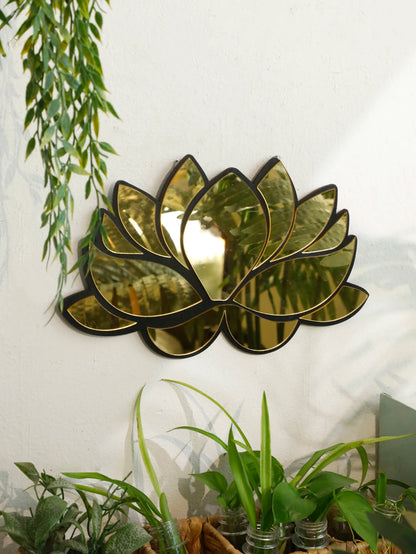 1pc Acrylic Lotus Flower Wall Mirror Decorative Modern