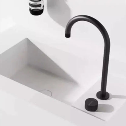 Two Holes Widerspread Brass Basin Faucet 360 Rotating