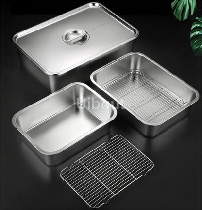 Deep Square Plate Basin Rack Pallet Stainless Steel