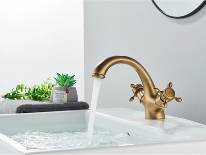 Gold/Antique Brass Bathroom Basin Sink Faucet Mixer Tap