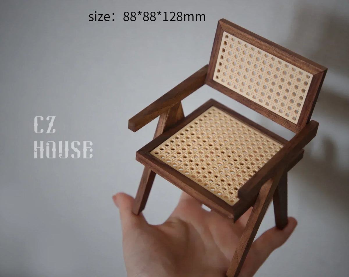 1/6 Scale Dollhouse Miniature Furniture Wooden Shelf Cabinet