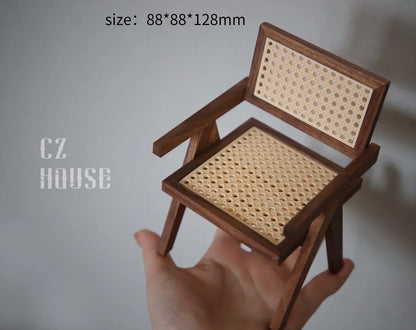 1/6 Scale Dollhouse Miniature Furniture Wooden Shelf Cabinet