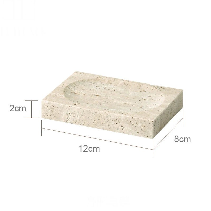 Travertine Bathroom Luxury Soap Dish Soap Dispenser Tissue