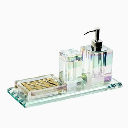 Light Luxury Crystal Glass Bathroom High End Shampoo